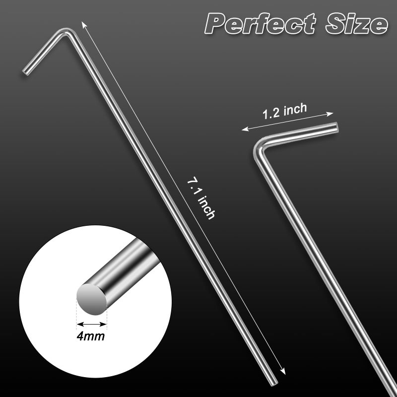 FEED GARDEN 7 Inch Tent Stakes 18 Pack Yard Inflatable Stakes for Outdoor Decorations Metal Pegs Heavy Duty Garden Hooks Camping Tent Spikes for Canopies  Tarp and Outdoor Christmas Decorations - Image 3